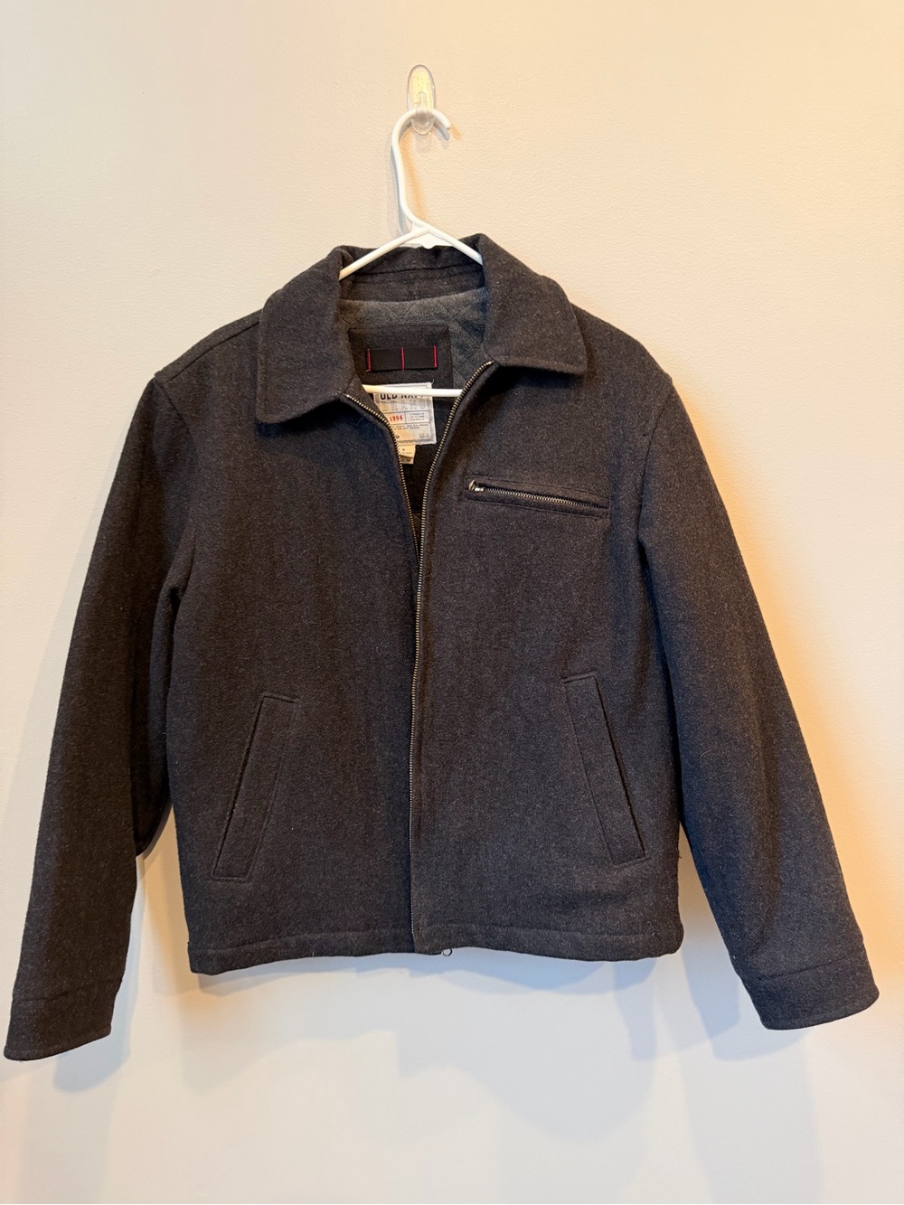 Old Navy Men’s Wool blend Coat with zipper and 4 packets
